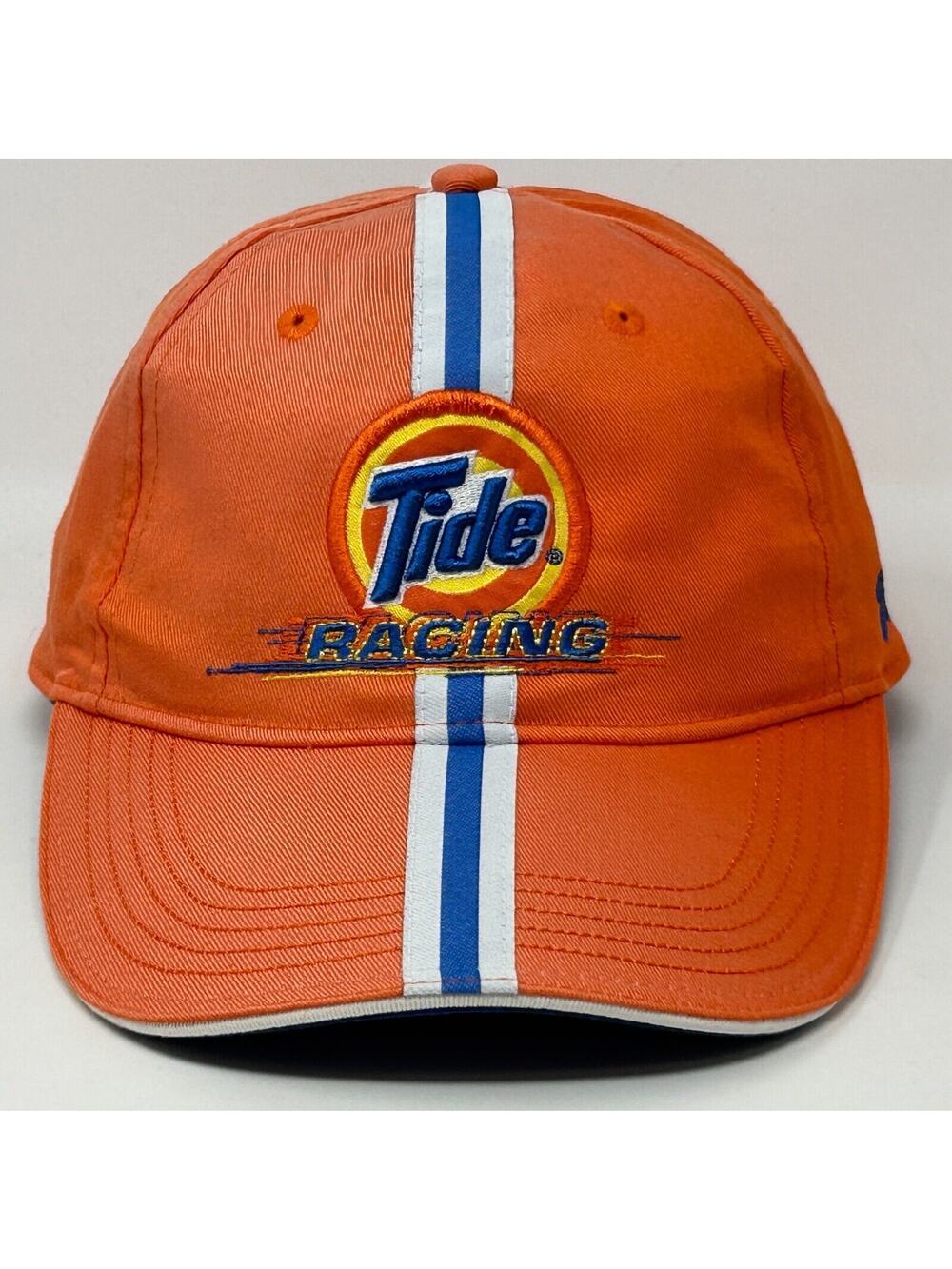 Vintage Y2Ks Tide Racing NASCAR Hat Baseball Cap Orange Strapback Downey Auto